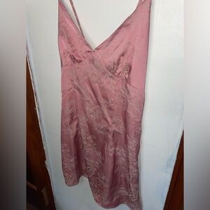 Silk Pink Floral Dress
